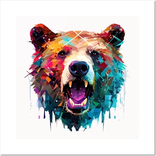 Grizzly Bear Animal Freedom World Wildlife Wonder Abstract Posters and Art